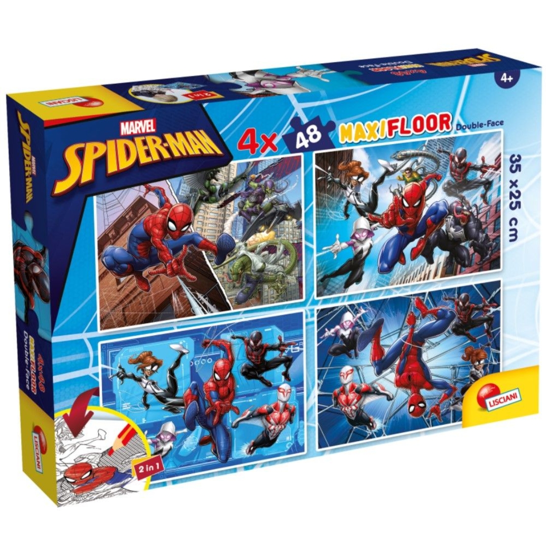Детски пъзел Lisciani MAXI FLOOR Marvel Спайдърмен 4x48 ч.