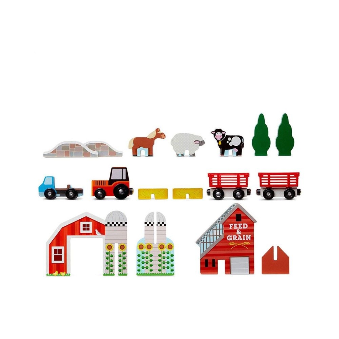 Дървен комплект в куфарче - Ферма Melissa and Doug 40142