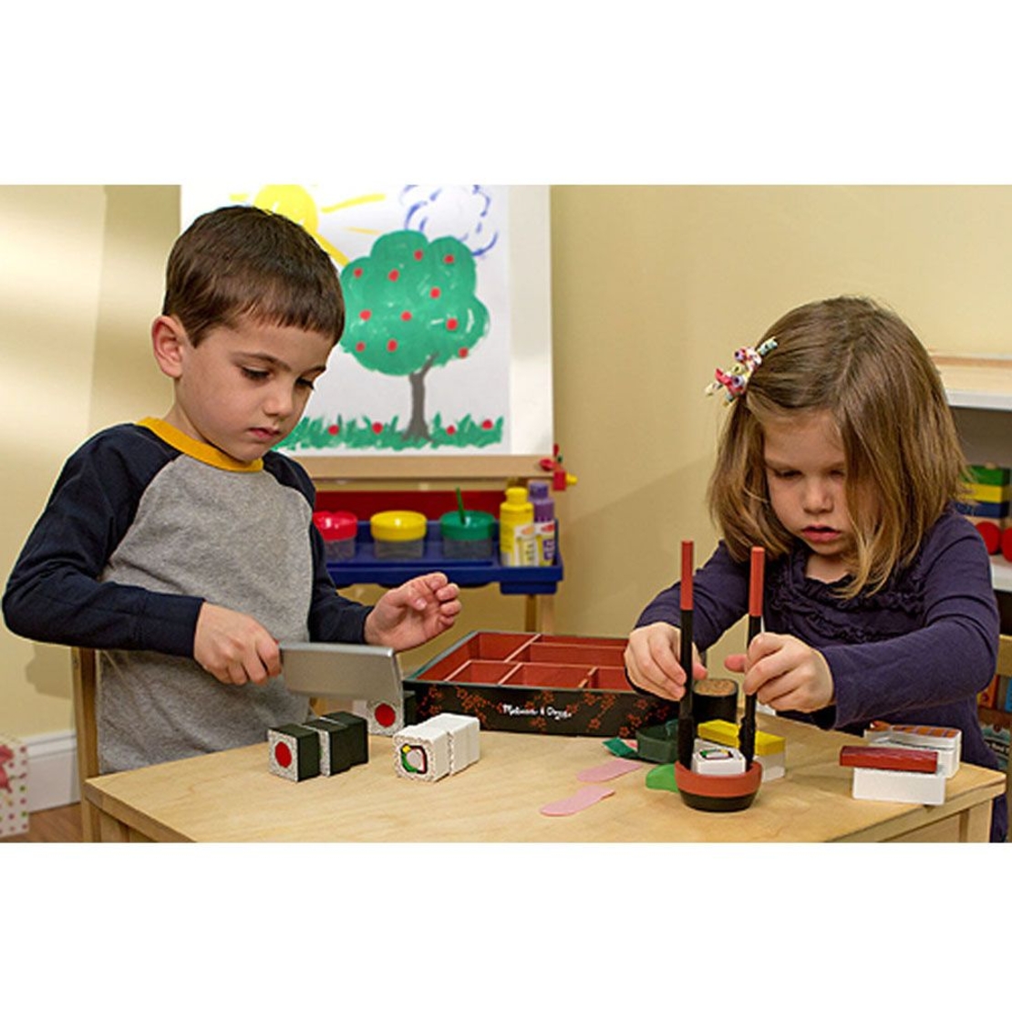 Дървен комплект Суши за рязане Melissa and Doug 12608