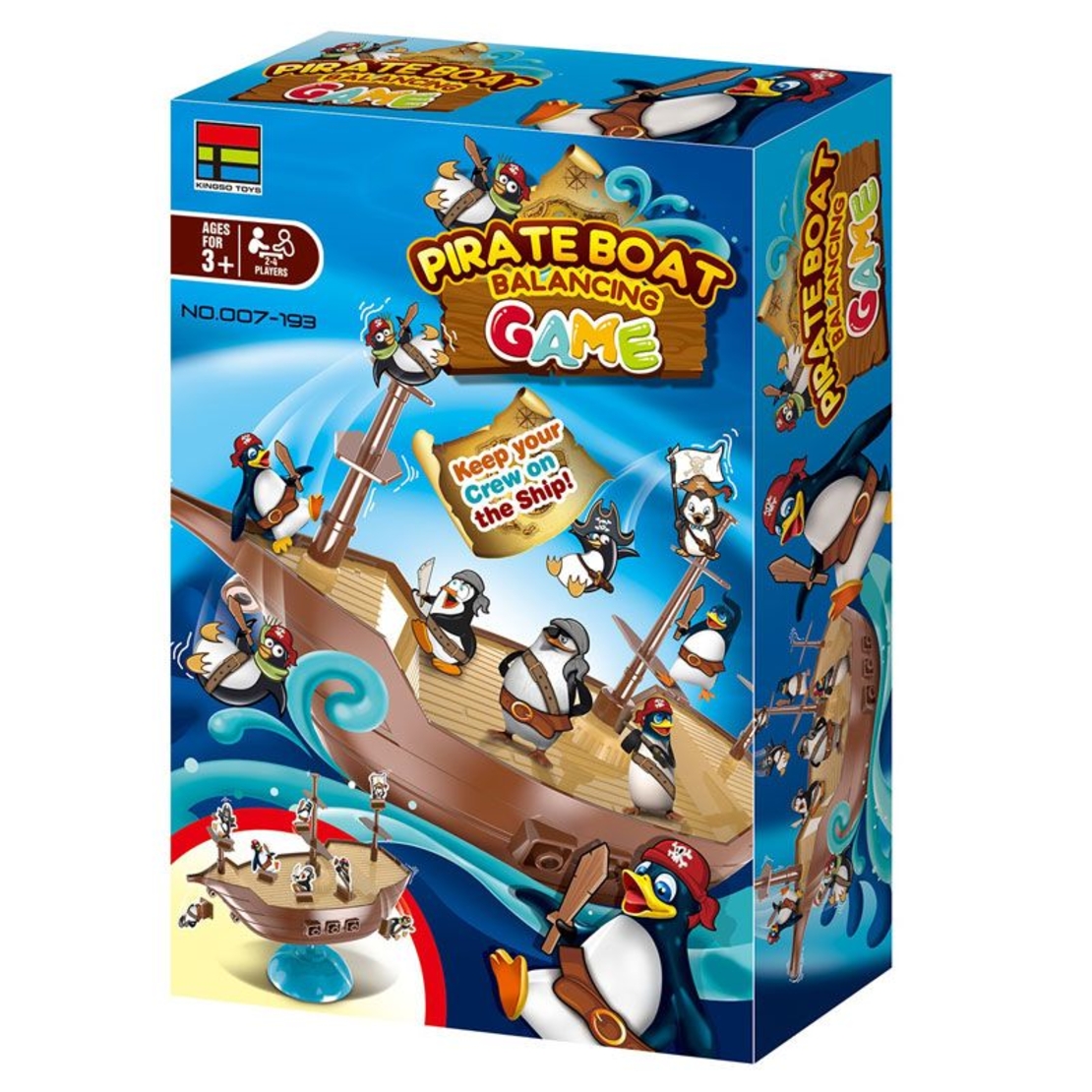 Детска игра за баланс Raya Toys Пиратски кораб с пингвини