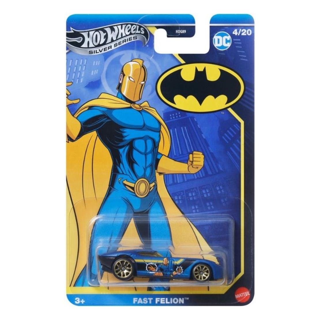 Количка Mattel Hot Wheels Silver Series Batman Fast Felion, JBY11