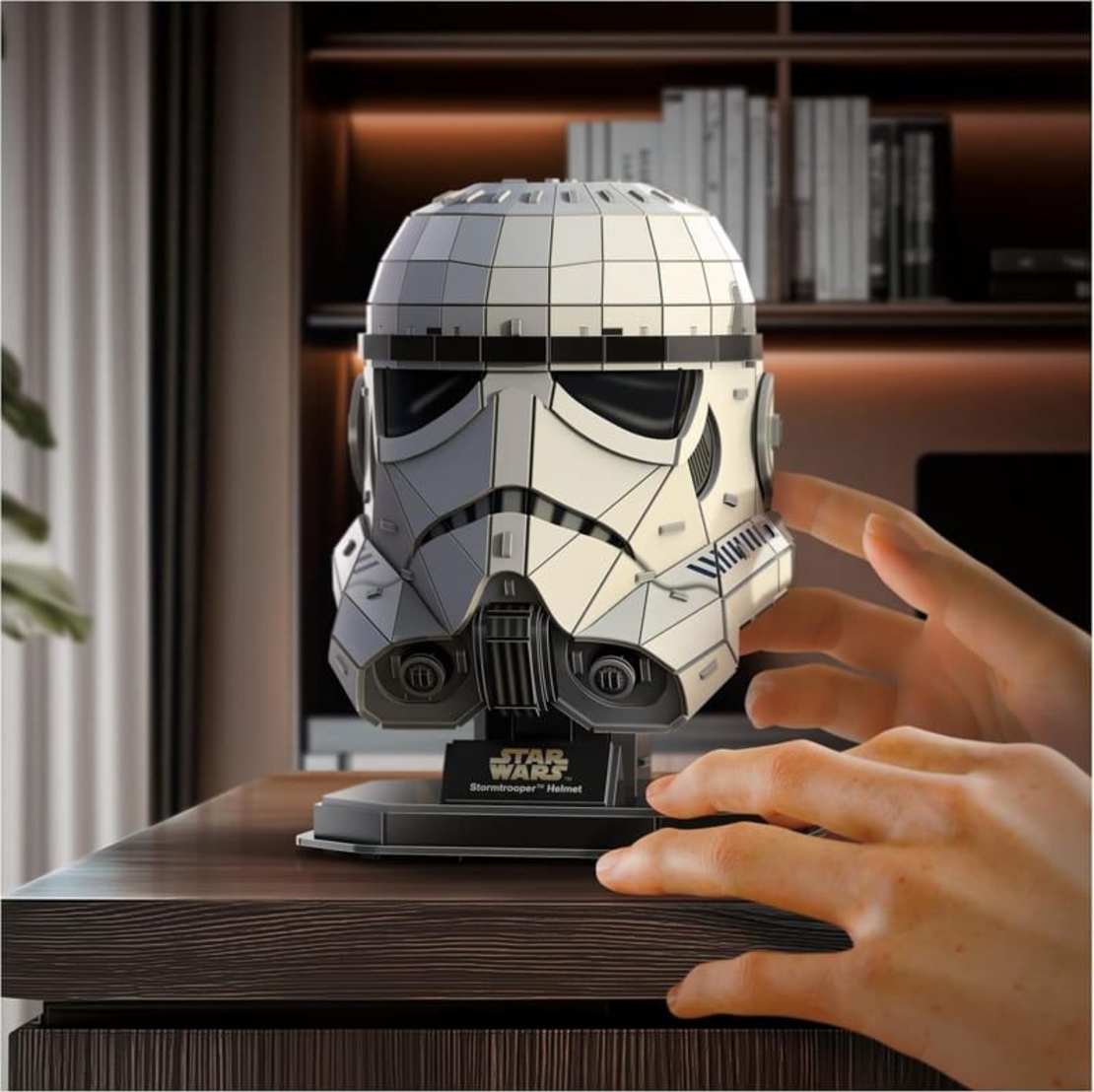 Модел за сглобяване Spin Master 4D Build Star Wars Stormtrooper Helmet, 121 ч.