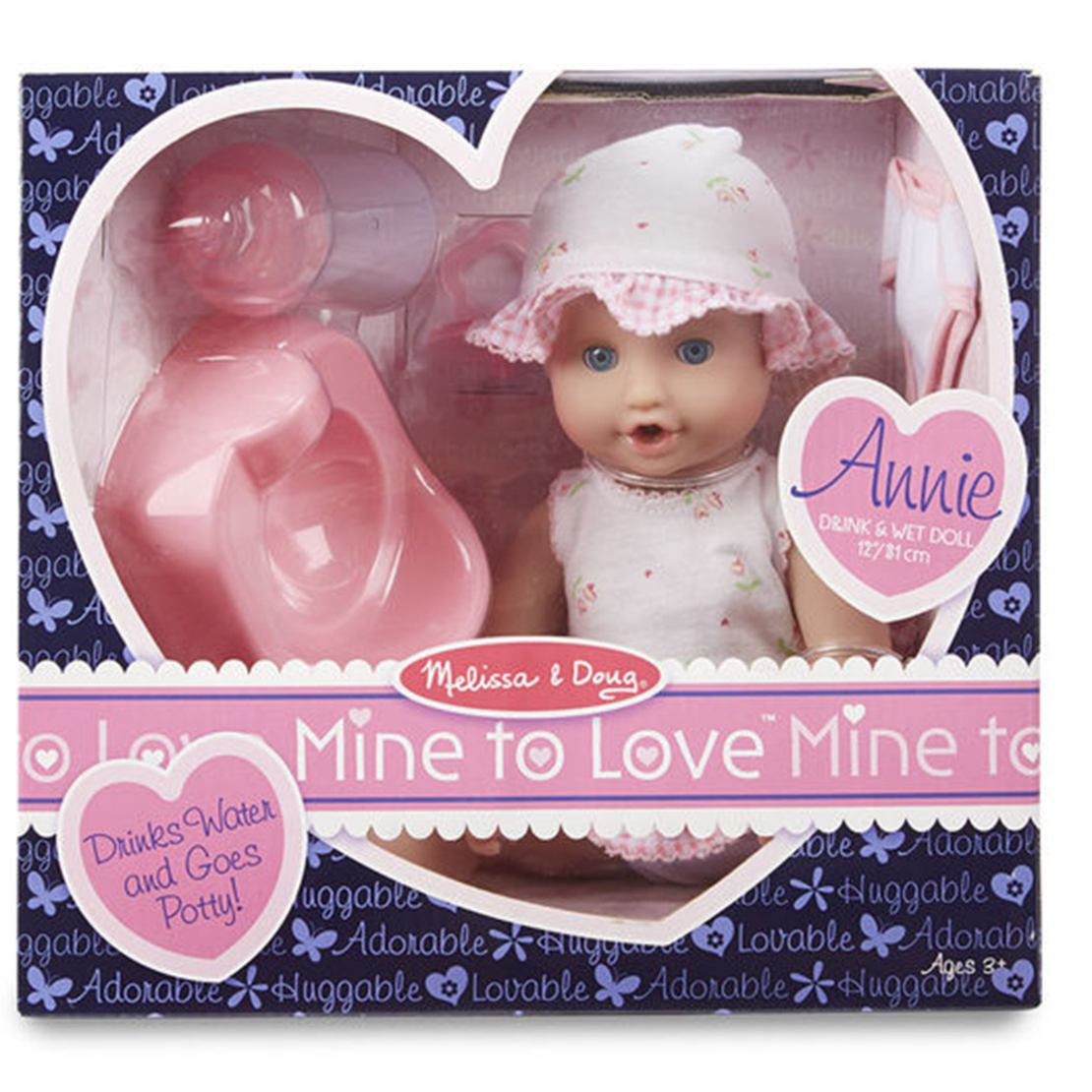 Кукла бебе Melissa&Doug Mine To Love Ани с шише, гърне и биберон 14880