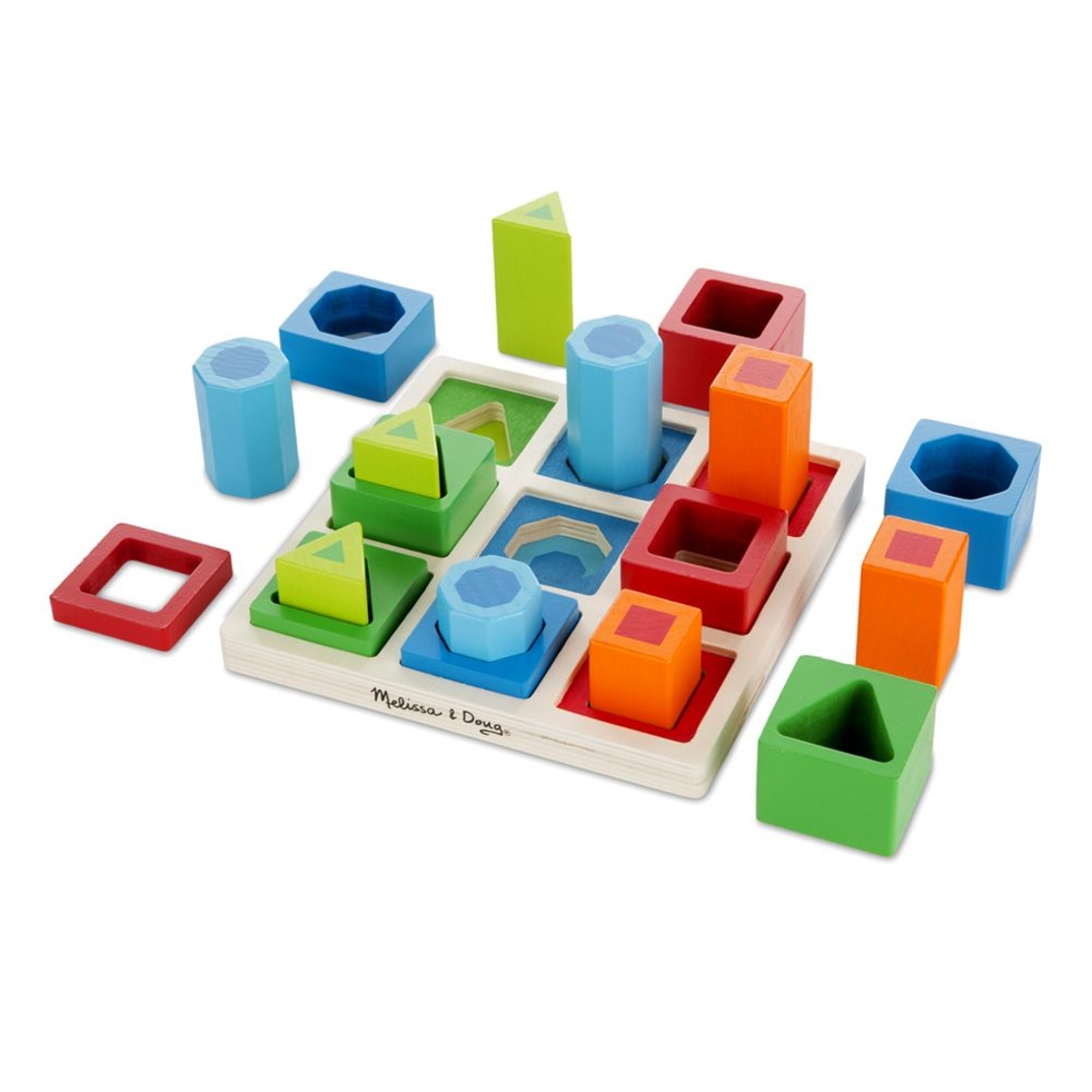Дървени фигурки за вграждане според форма и цвят Melissa and Doug 10582