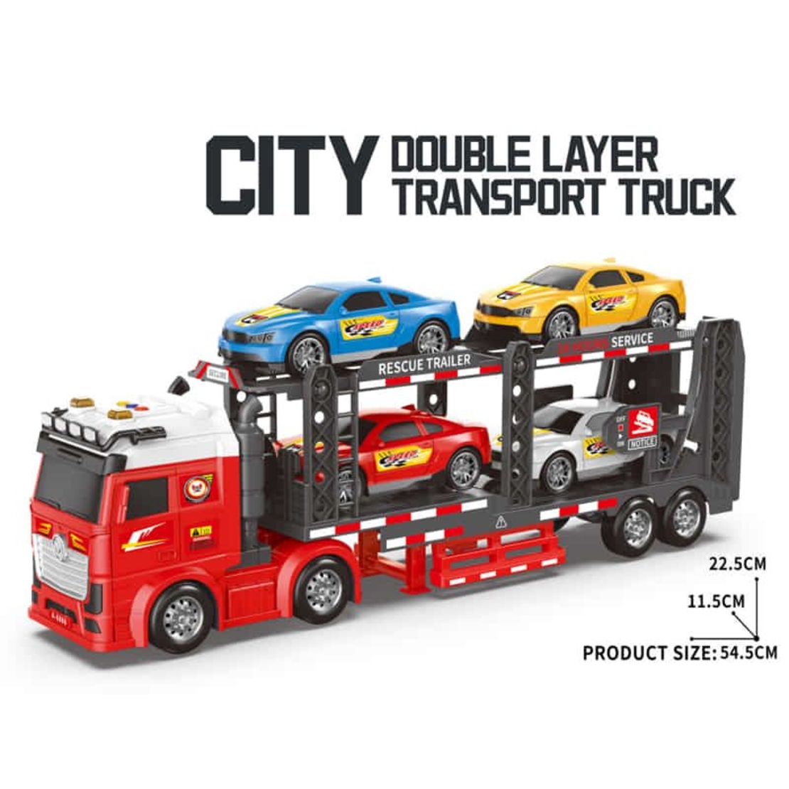 Детски Автовоз Raya Toys, с 4 коли, с музика и светлини