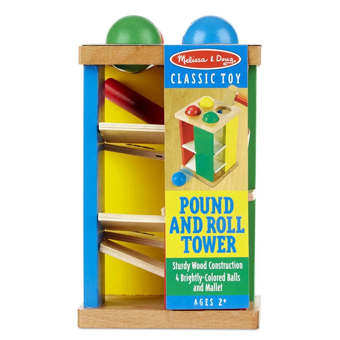 Дървена кула с топчета и чук Melissa and Doug 13559