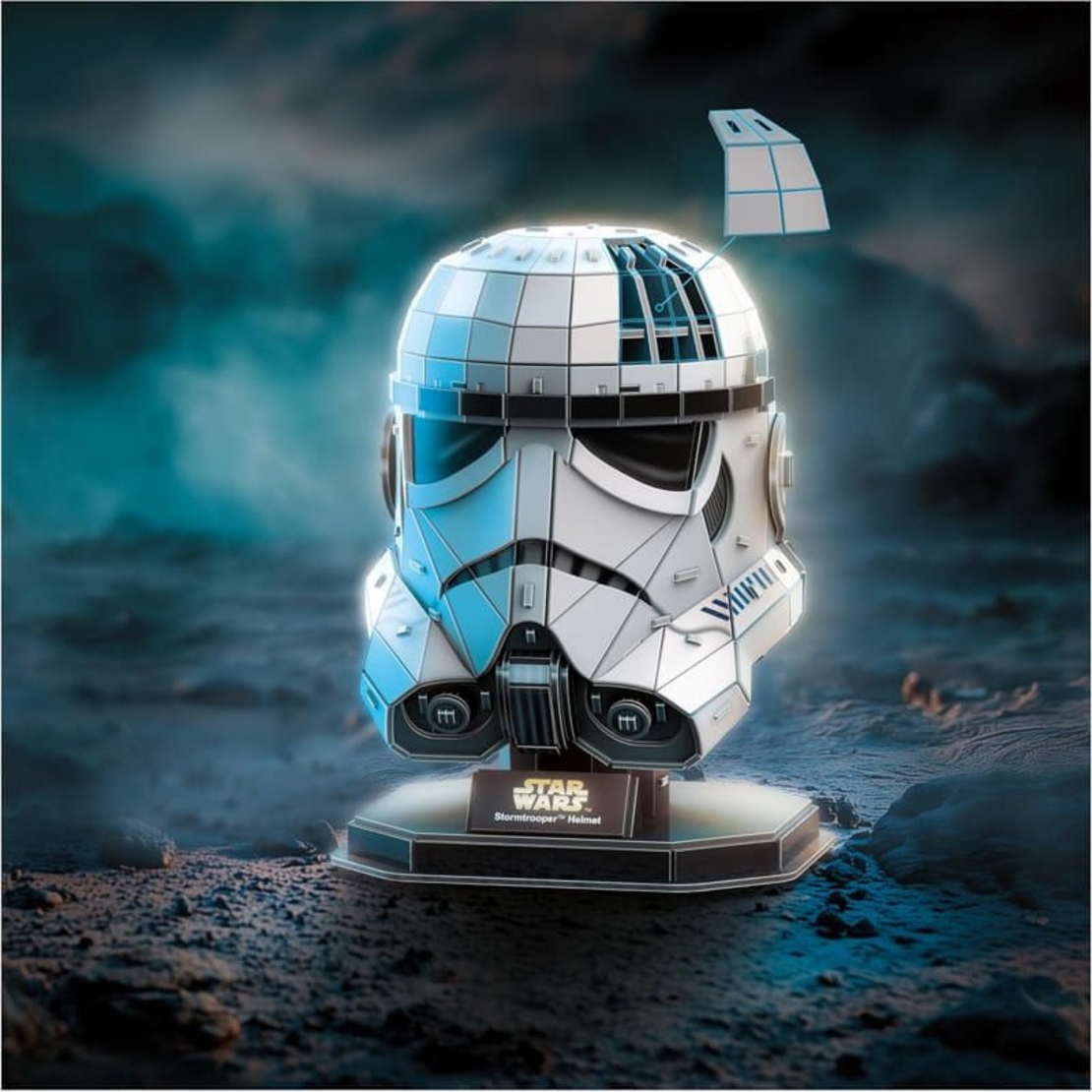 Модел за сглобяване Spin Master 4D Build Star Wars Stormtrooper Helmet, 121 ч.
