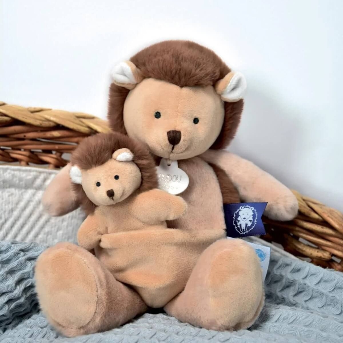Плюшена играчка Doudou UNICEF Таралеж с бебе 25 см, DC3986