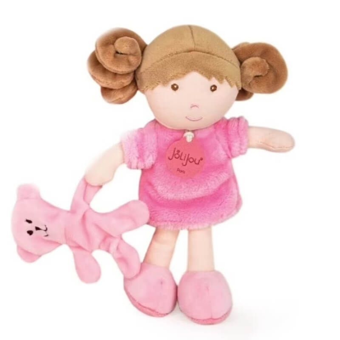 Плюшена играчка Doudou Mlle Rose кукла 21 см, JJ6006
