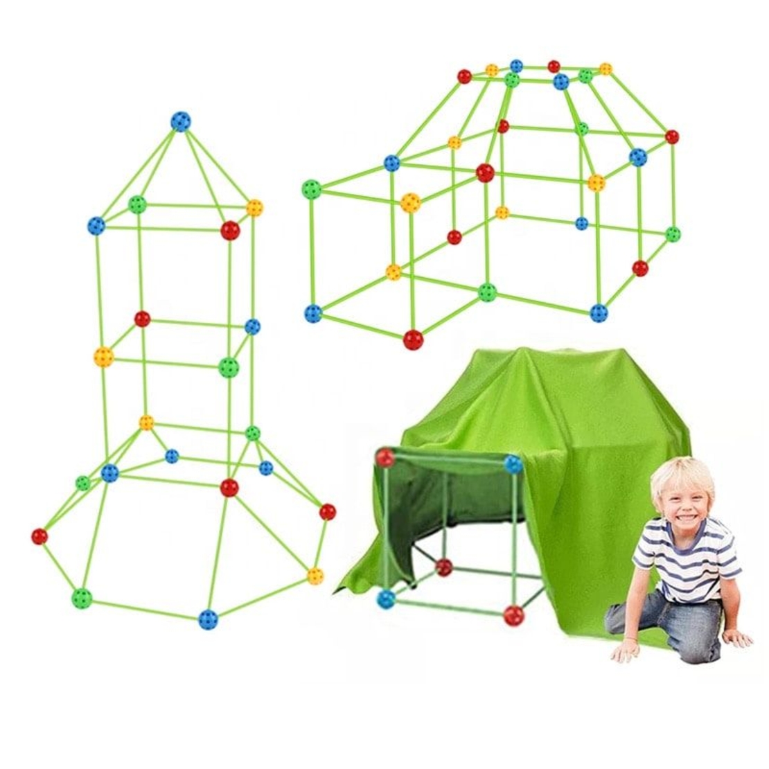 Детски комплект построй си скривалище Raya Toys, с покривало