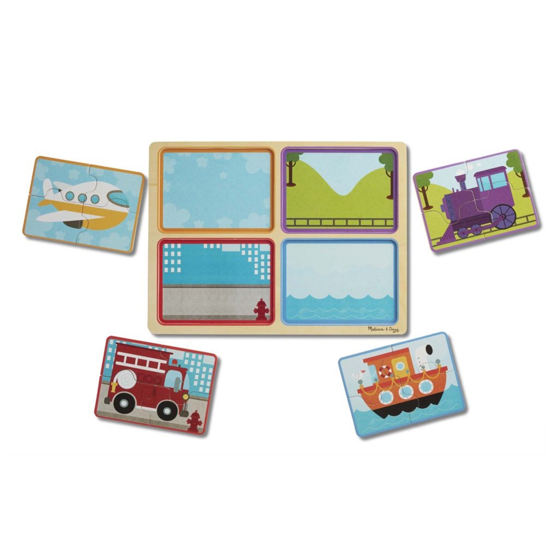 Дървен пъзел Melissa&Doug превозни средства 41361