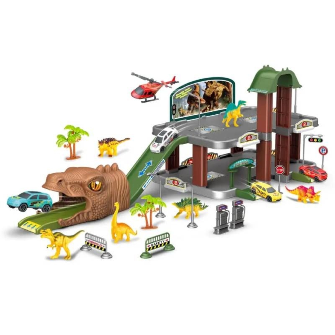 Детски паркинг Raya Toys Динозавър 62 части