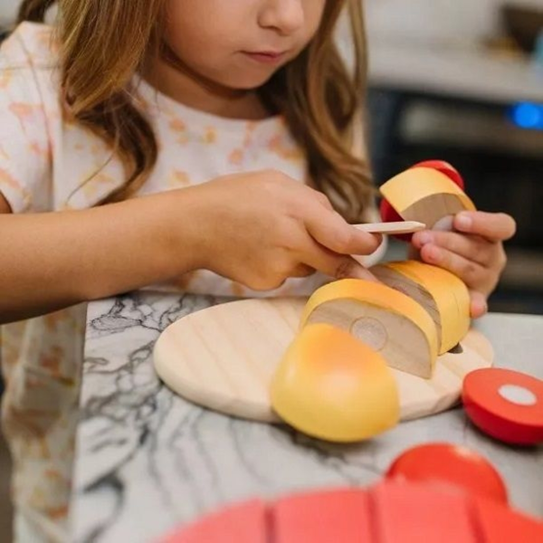 Детски дървен комплект за рязане Melissa and Doug Плодове 94041