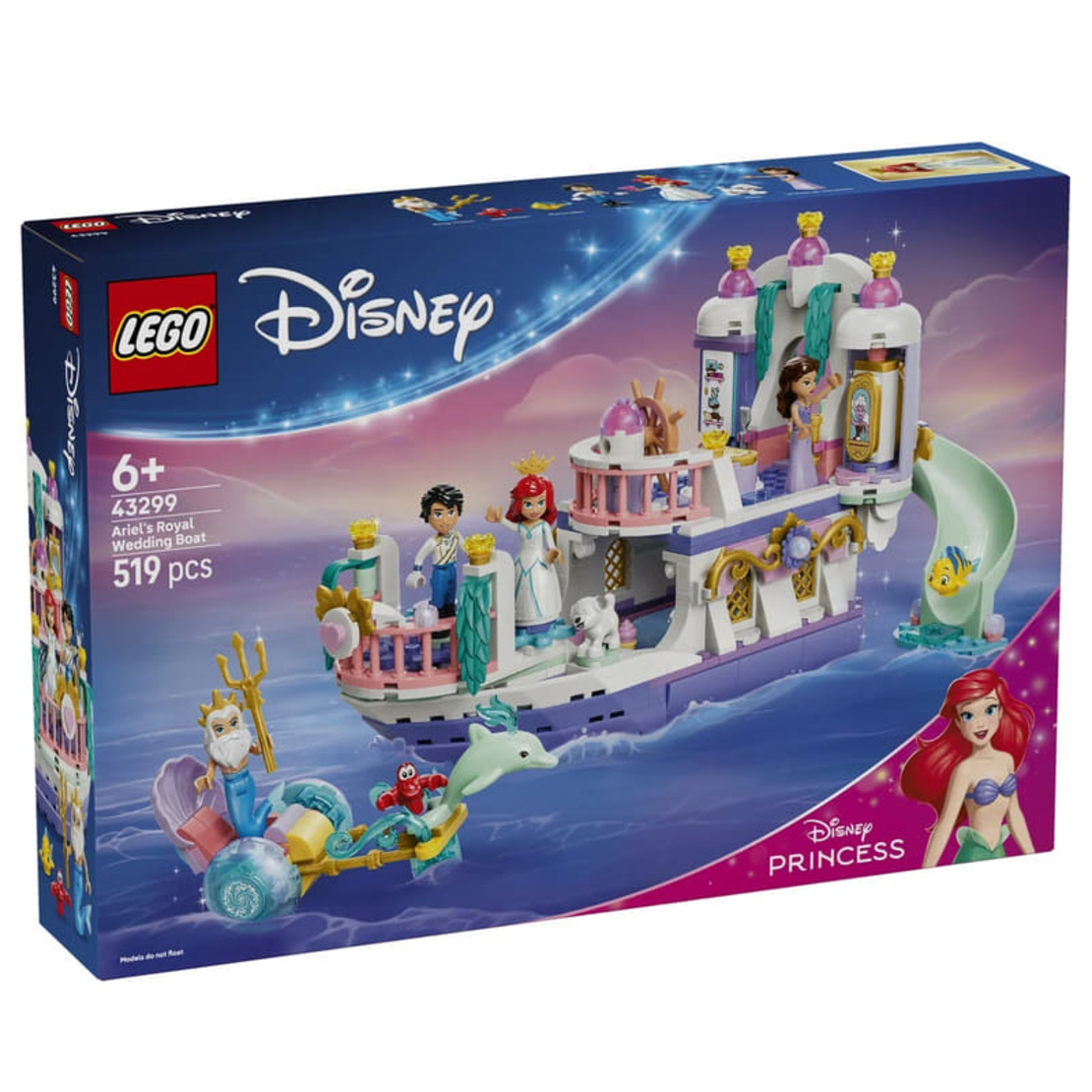 LEGO® Disney Princess Лодка за кралската сватба на Ариел 43299