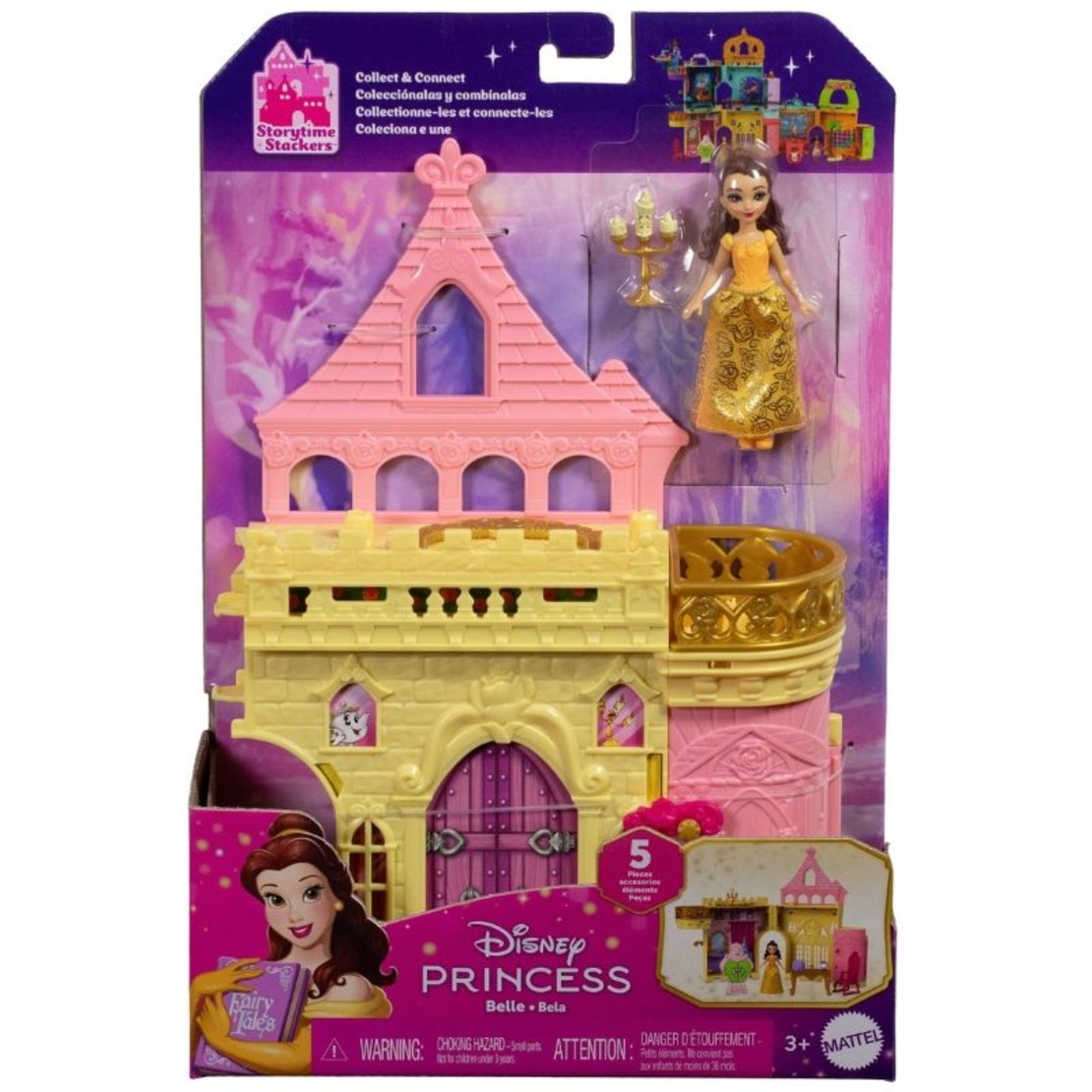 Игрален комплект Mattel Disney Замъкът на Бел с кукла