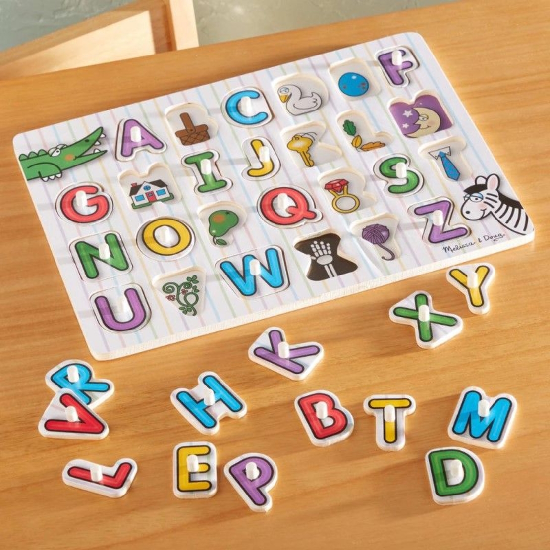 Дървен пъзел Melissa and Doug Азбука 26ч., 3272