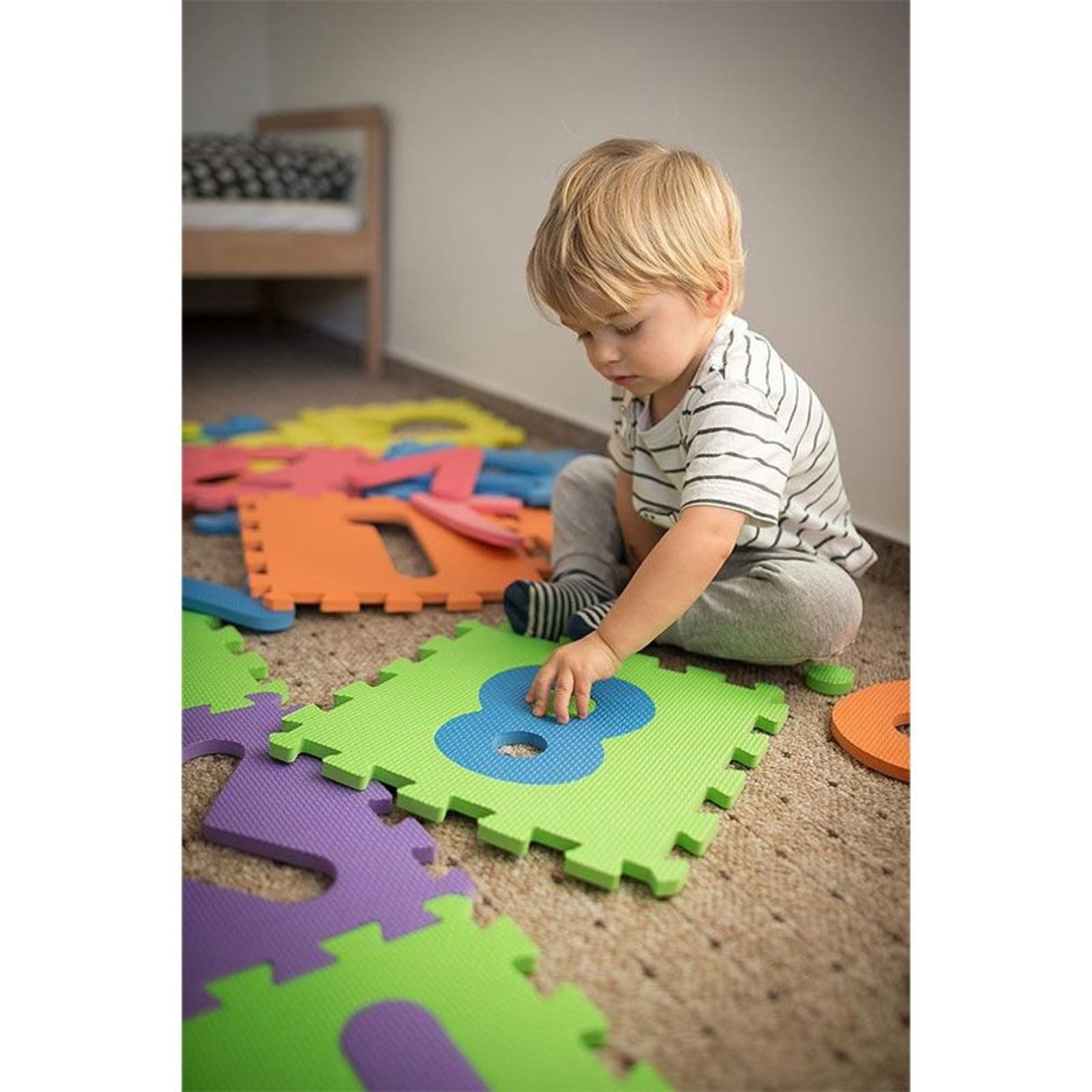 Пъзел за под Raya Toys Цифри, 10 части по 29 х 29 см