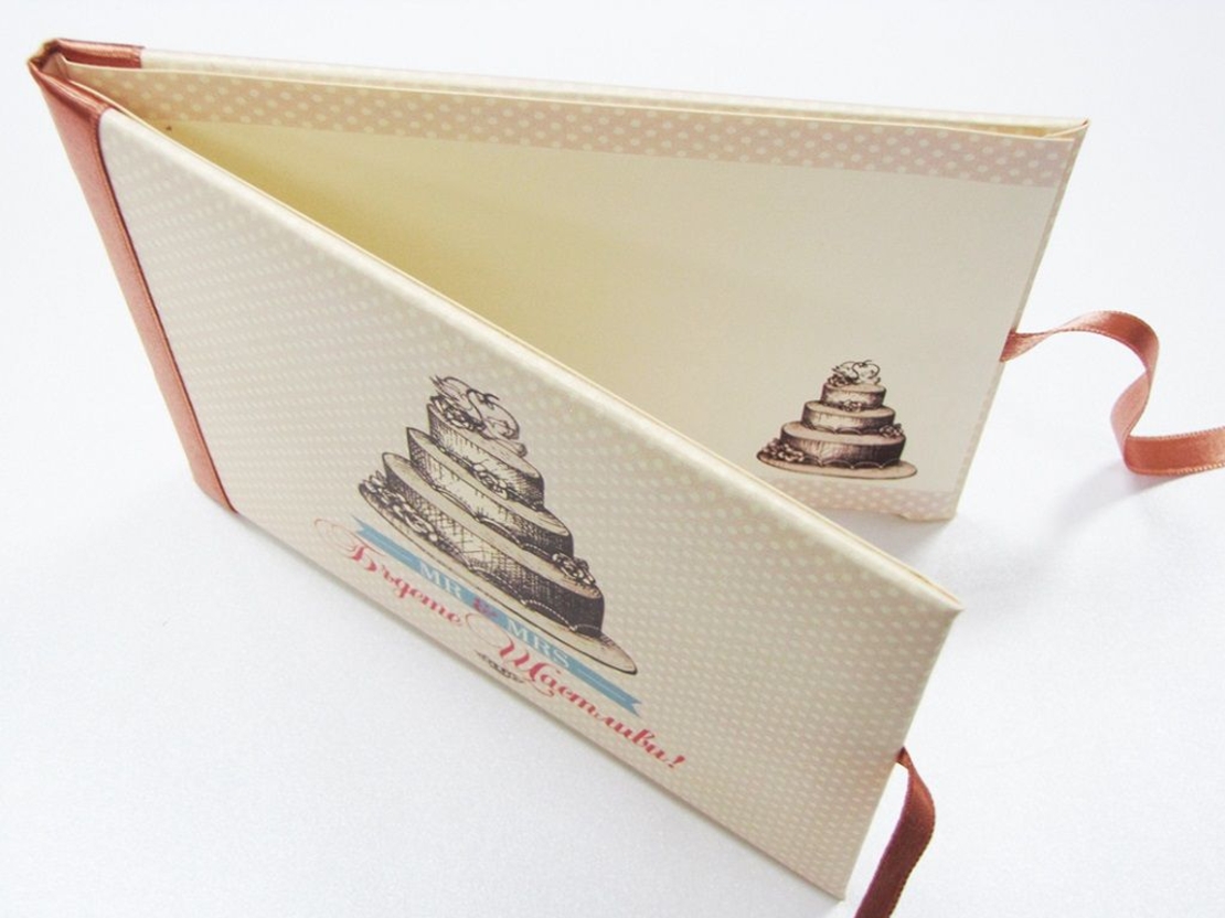 Луксозна картичка за сватба - Торта