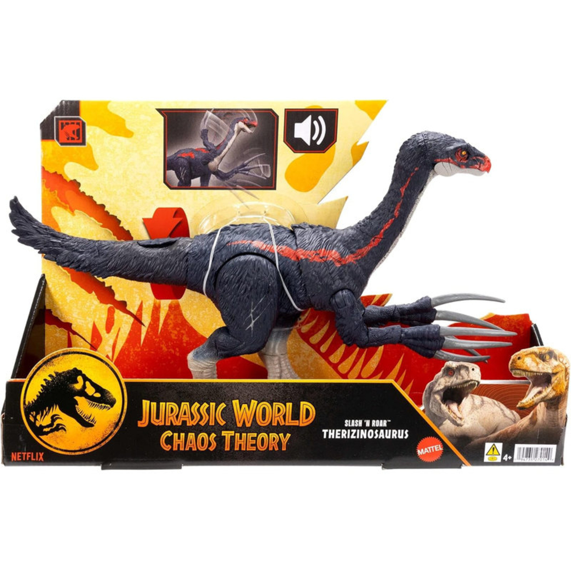 Интерактивна играчка Mattel Jurassic World Therizinosaurus, JCG16