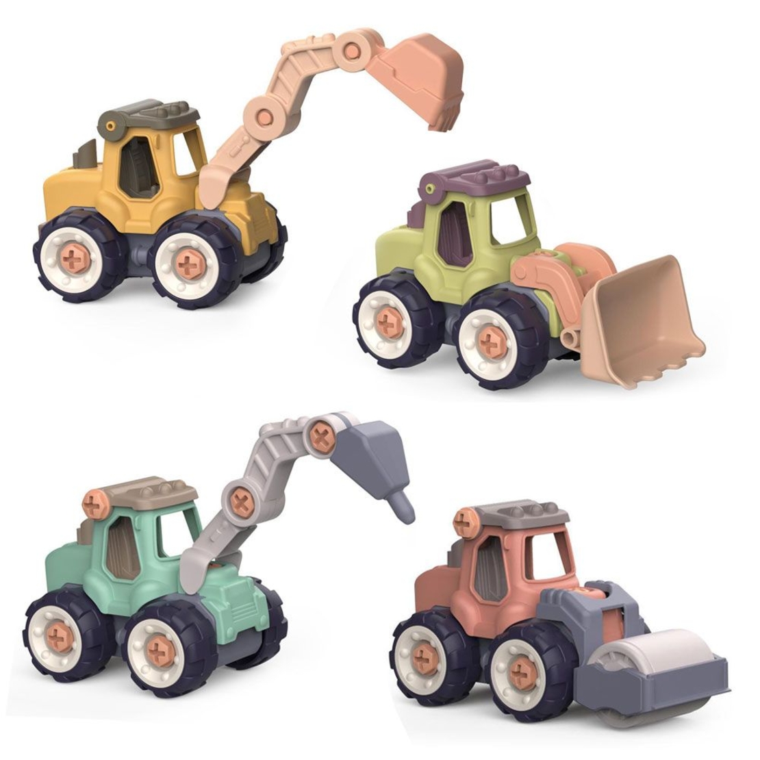 Комплект строителни машини за игра Raya Toys за сглобяване