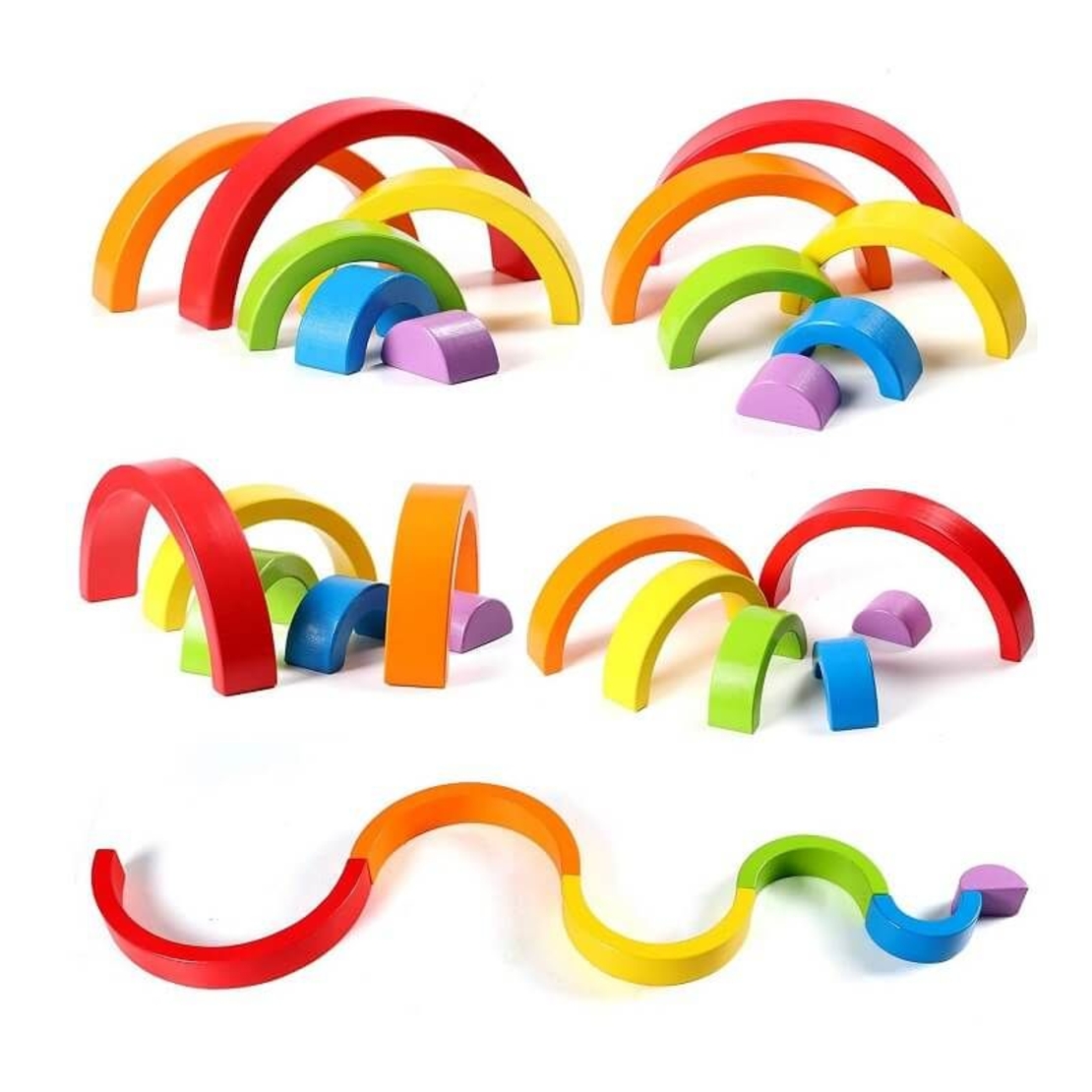 Дървена образователна играчка Raya Toys Дъга