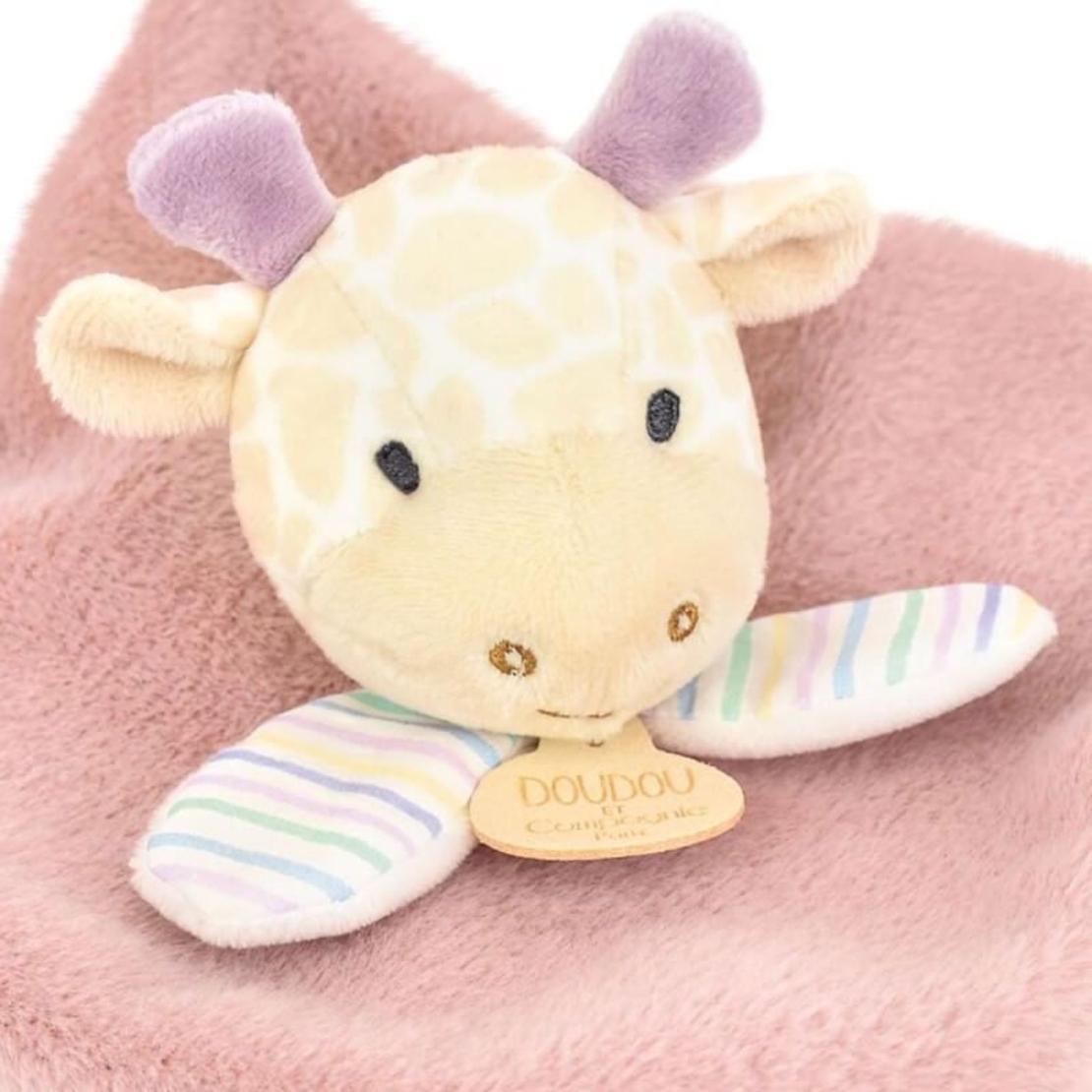 Плюшена играчка за гушкане Doudou Les Rikikis крава 19 см, DC4156