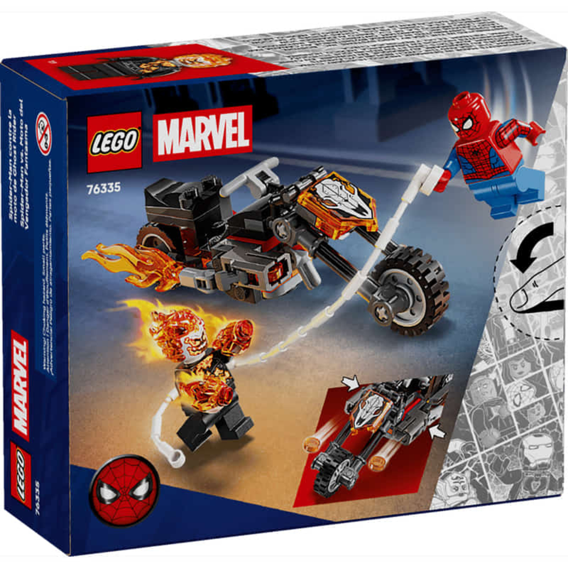 LEGO® Marvel Спайдърмен срещу Призрачен ездач с мотоциклет 76335