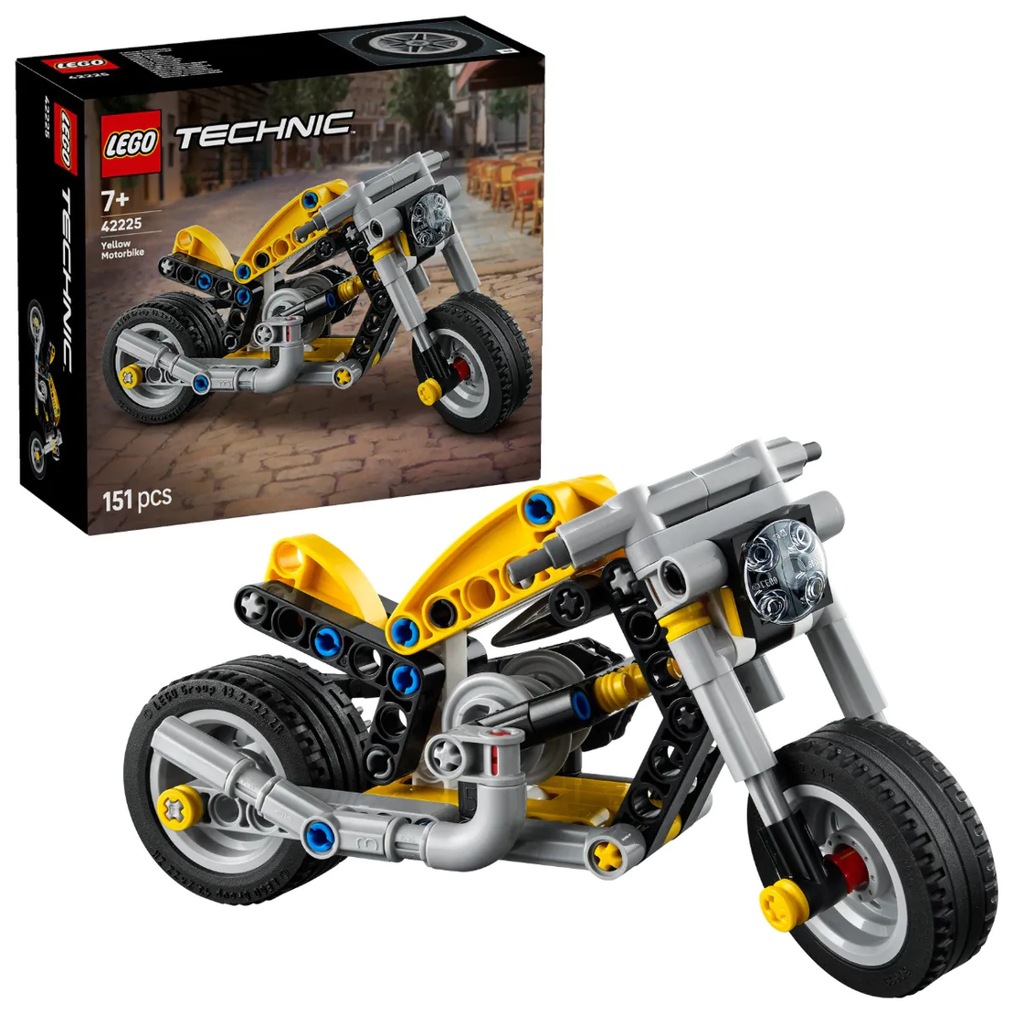 LEGO® Technic Жълт мотоциклет 42225