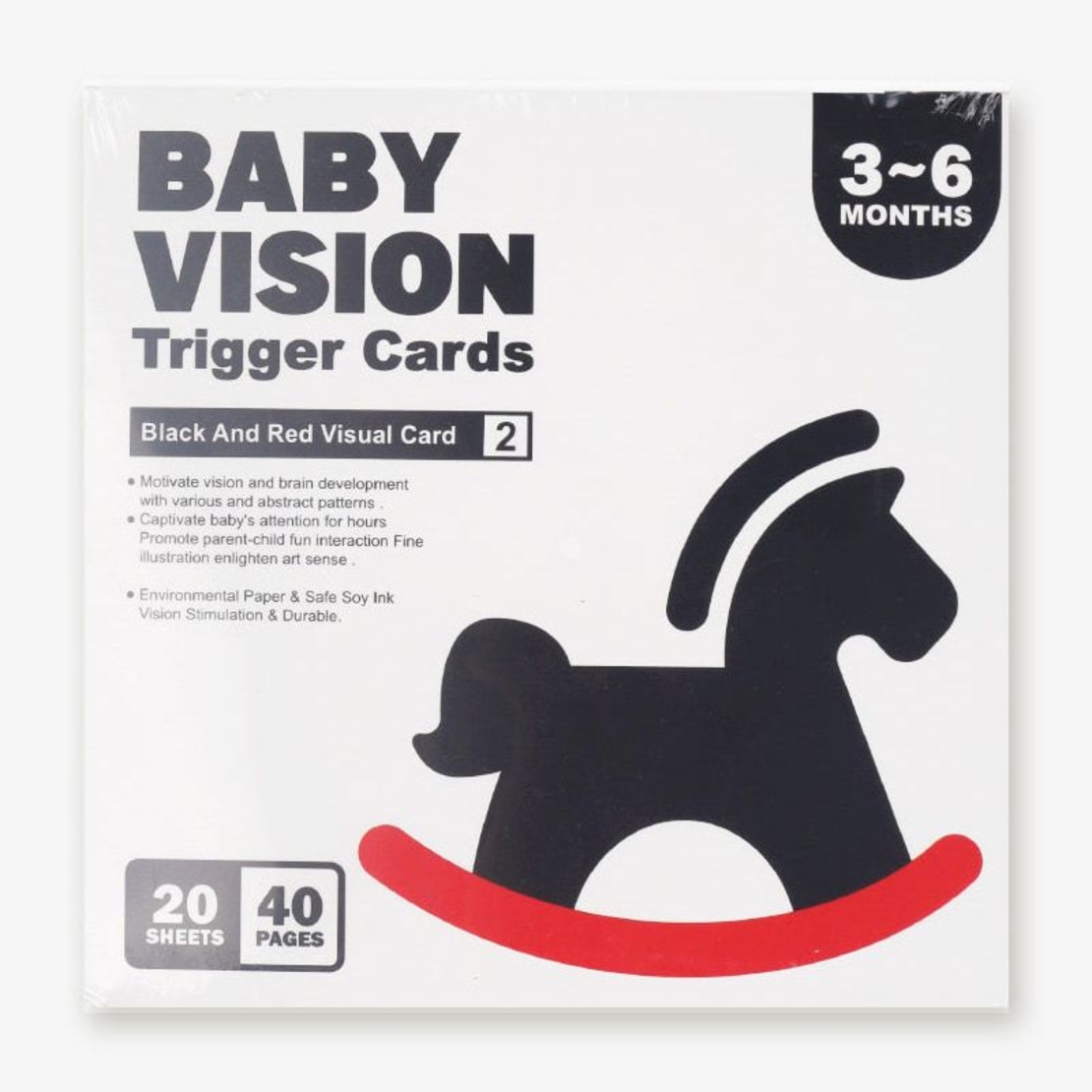 Бебешки карти за визуална стимулация Raya Toys, 0-12 м.