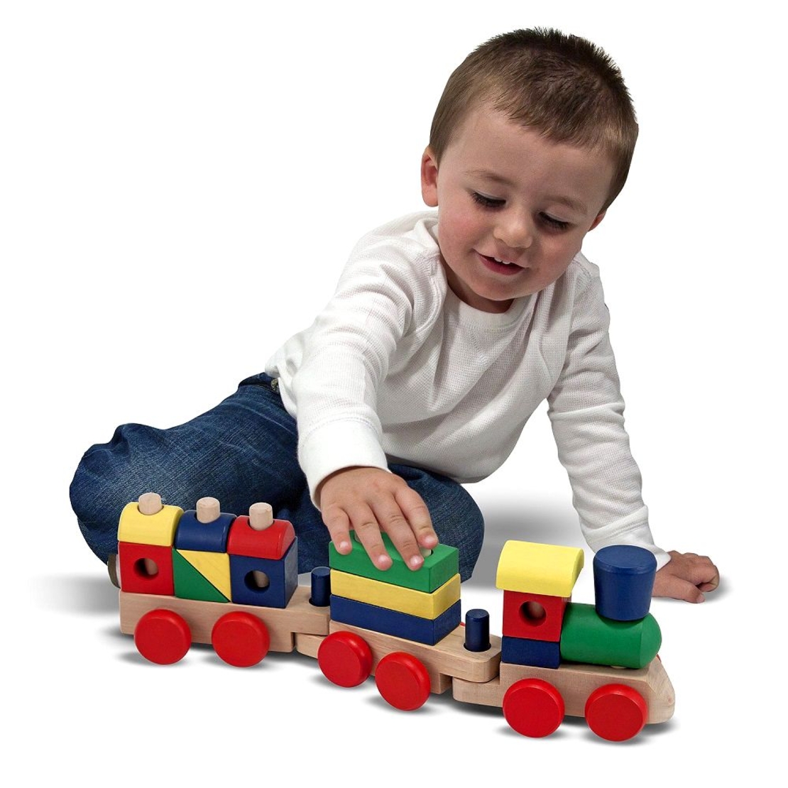 Дървен влак низанка Melissa and Doug 10572