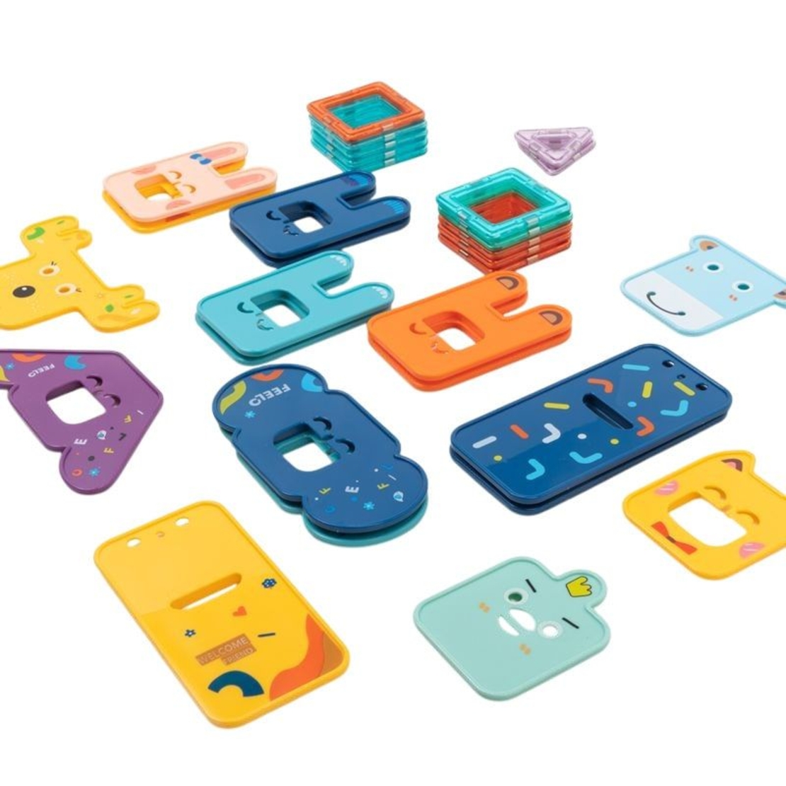 Магнитен конструктор Feelo Animal Magnetic Sheet, 30 ч.