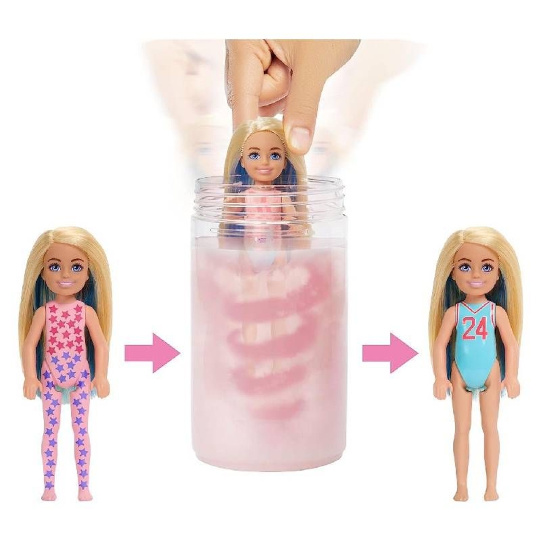 Кукла изненада Mattel Barbie Color Reveal Sport Челси, 6 изненади