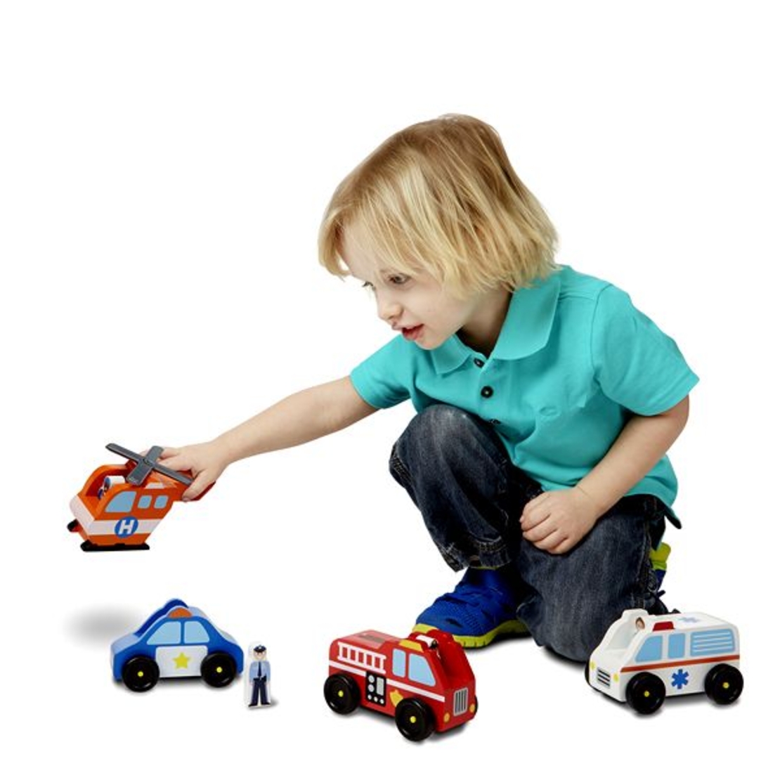 Спешен отряд дървени коли Melissa and Doug 19285