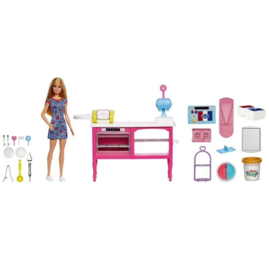 Игрален комплект Mattel Barbie It Takes Two Кукла с Кафетерия, с 17 аксесоара