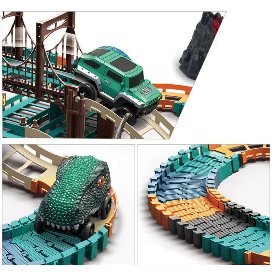 Писта Raya Toys Dino Track, 132 части, с 2 коли