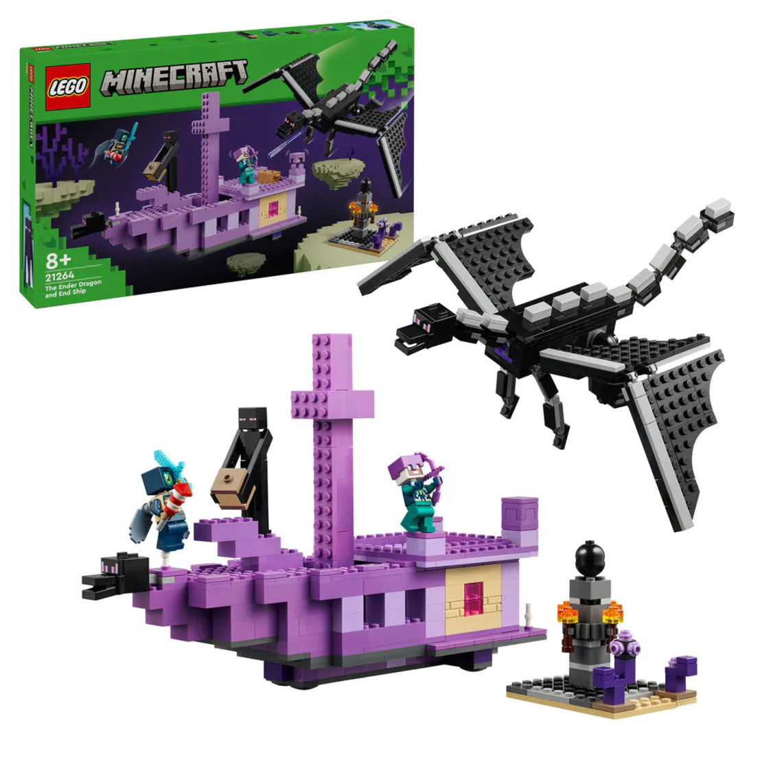 LEGO® Minecraft® Драконът Ендър и корабът на Края 21264