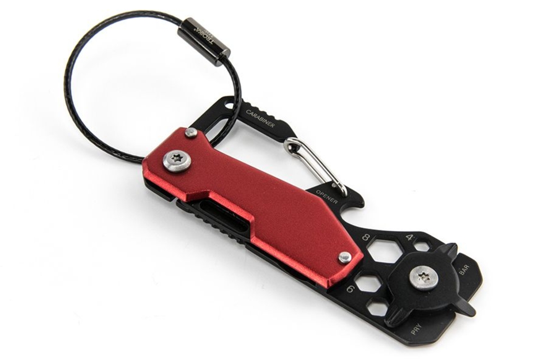 Ключодържател Troika Toolinator - мини инструменти червен