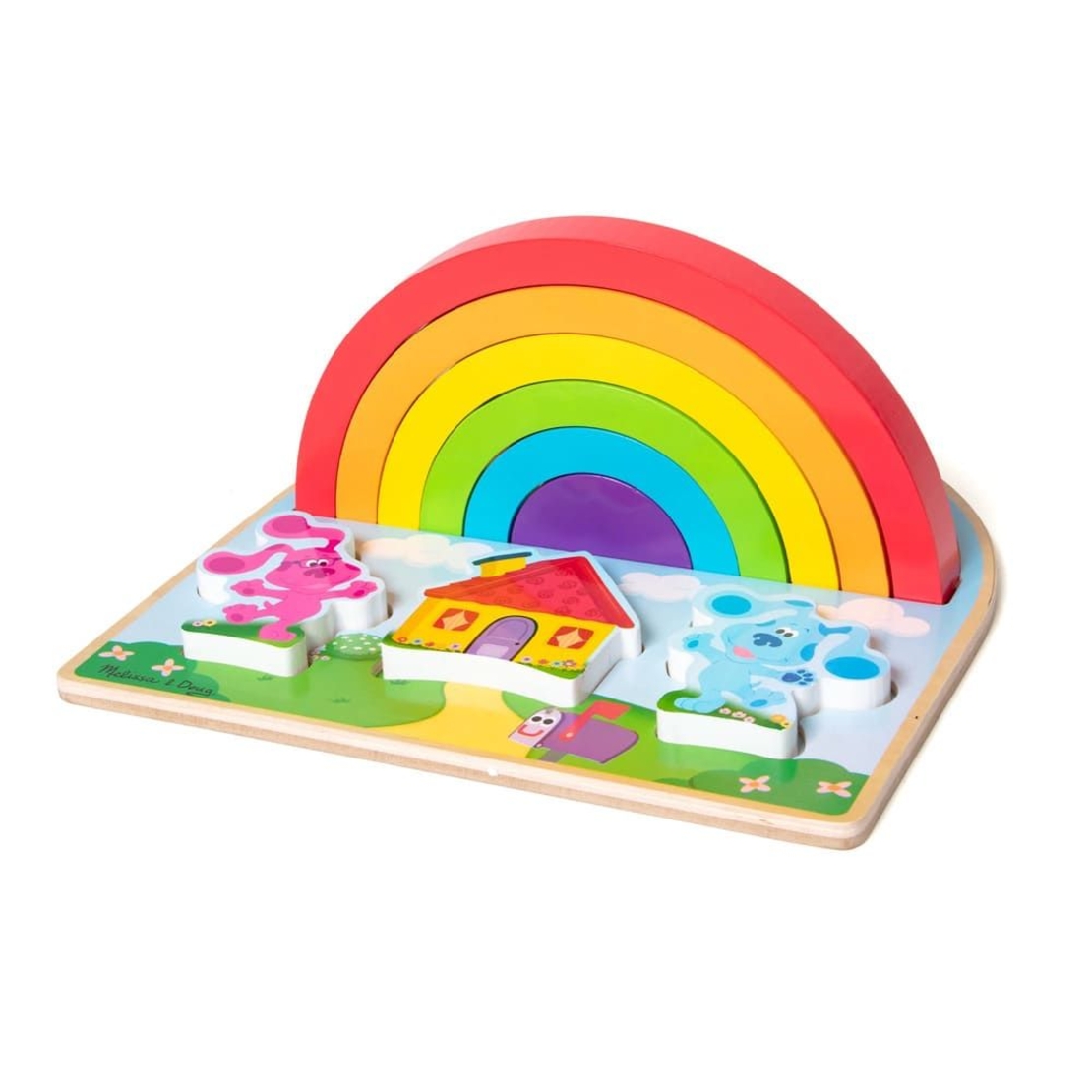 Дървен пъзел Melissa and Doug Blue's Clues & You! Дъга, 9 части, 33008