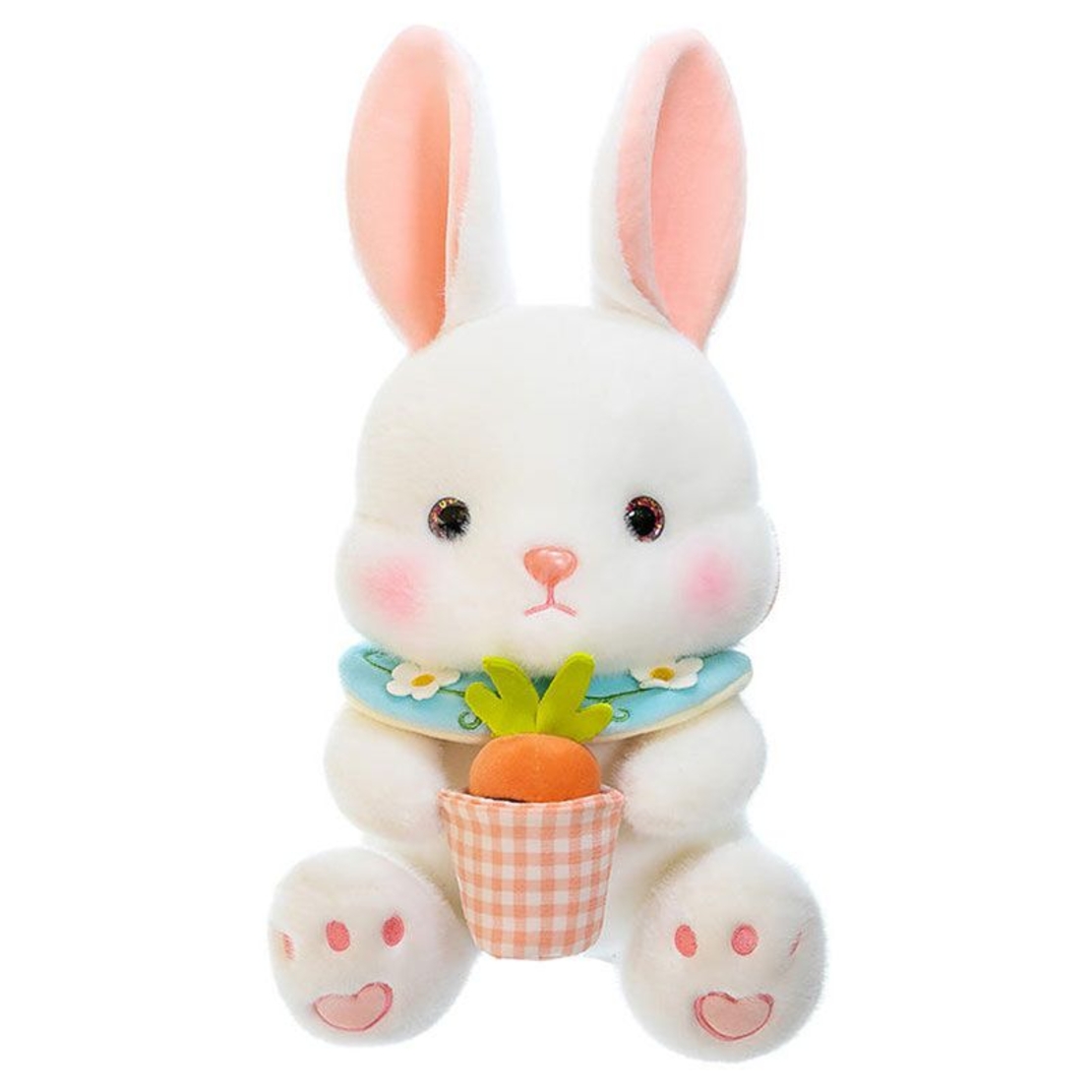 Плюшена играчка Raya Toys Зайче с морков, 65 см