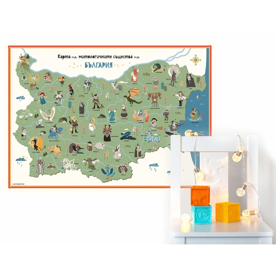Карта на митологичните същества на България