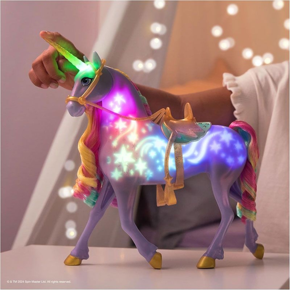 Интерактивна играчка светещ еднорог Spin Master Unicorn Academy Wildstar, със звуци и музика