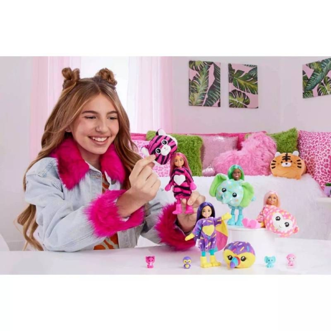Кукла изненада Mattel Barbie Cutie Reveal Monkey, 7 изненади