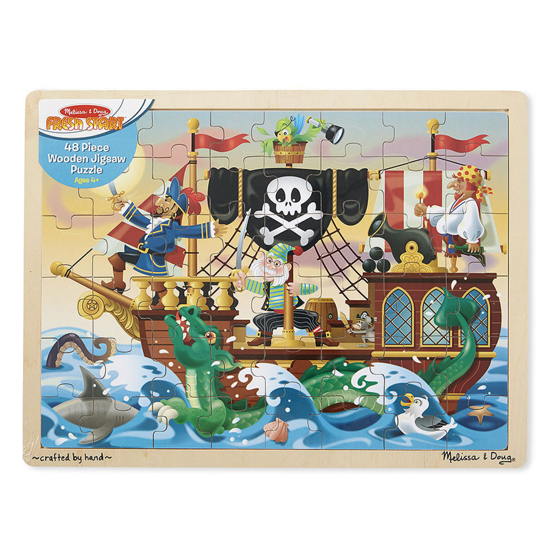 Дървен пъзел Melissa and Doug Пирати 48 части 13800