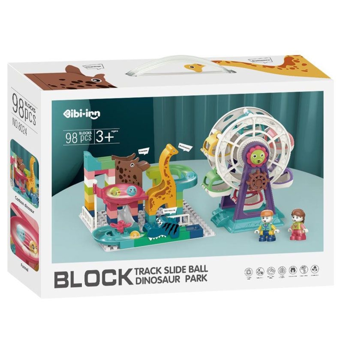 Raya Toys Конструктор Увеселителен парк с Динозаври, 98 части
