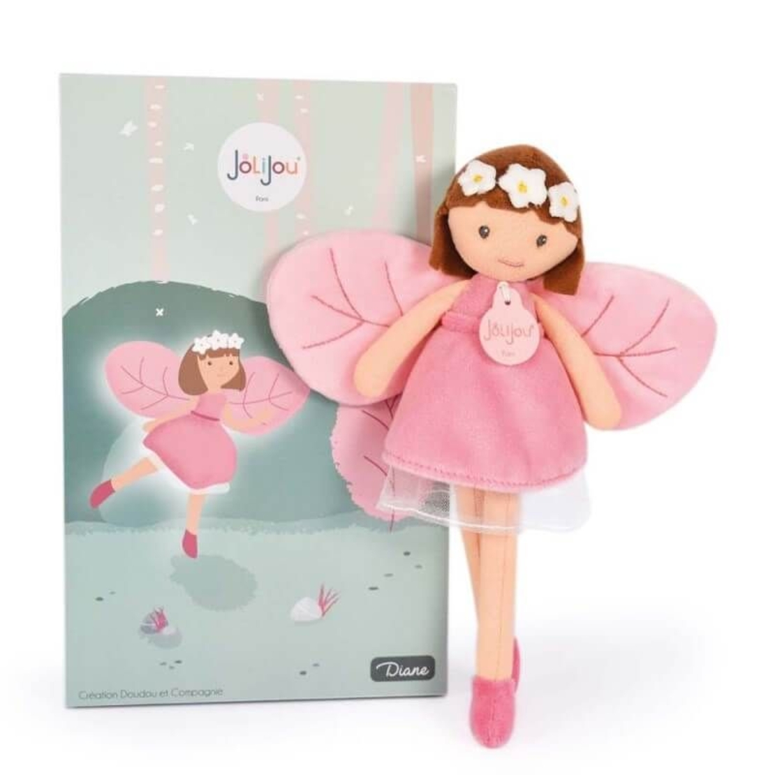 Плюшена играчка Doudou фея Diane кукла 25 см, JJ6029