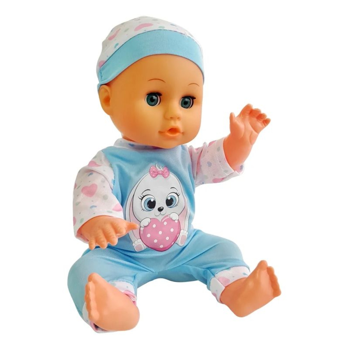 Кукла бебе Raya Toys Drink and Wet, пишкащо, с 12 звука и шише, 35 см.