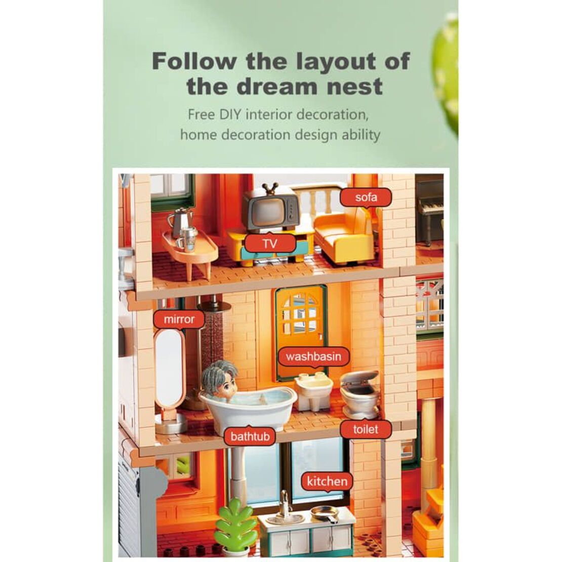 Kонструктор Feelo Луксозна вила, 690 ч., 1804