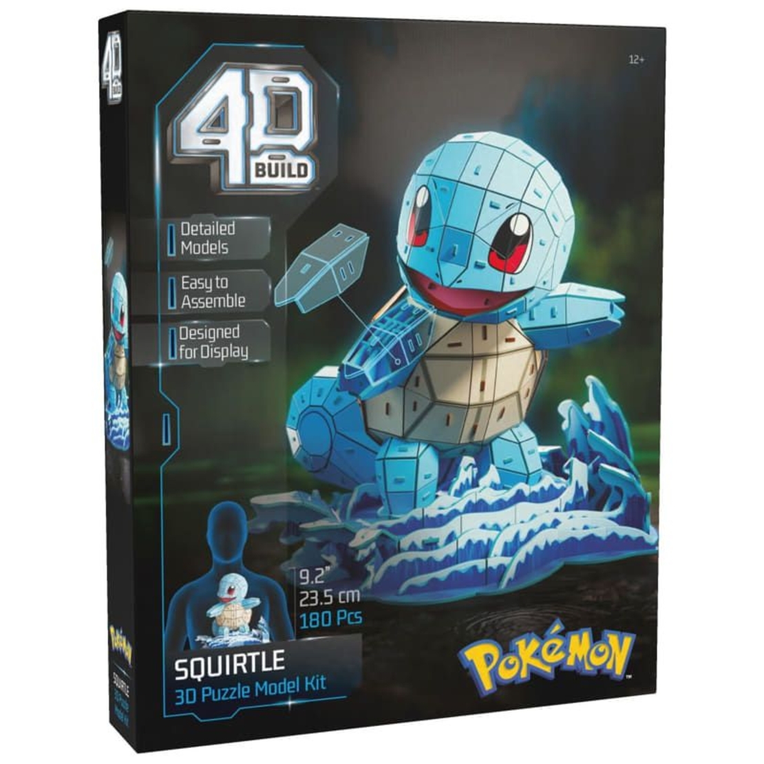 Модел за сглобяване Spin Master 4D Build Pokеmon Squirtle, 180 ч.