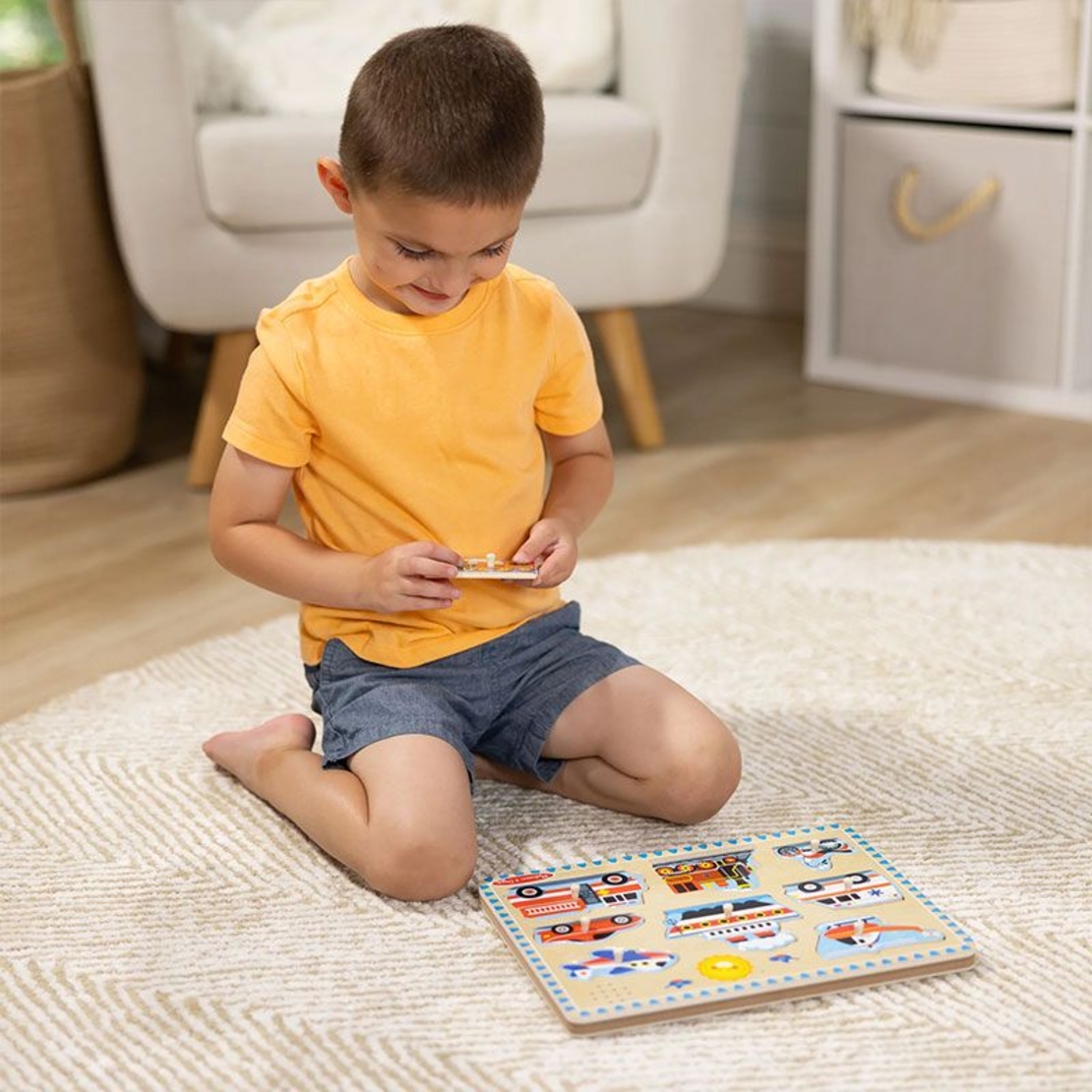 Пъзел със звуци Melissa and Doug Превозни средства, 50206