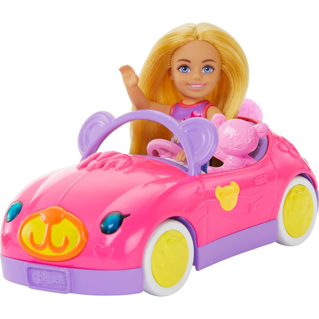 Игрален комплект Mattel Barbie Кукла Chelsea с кола и мече, HXN05